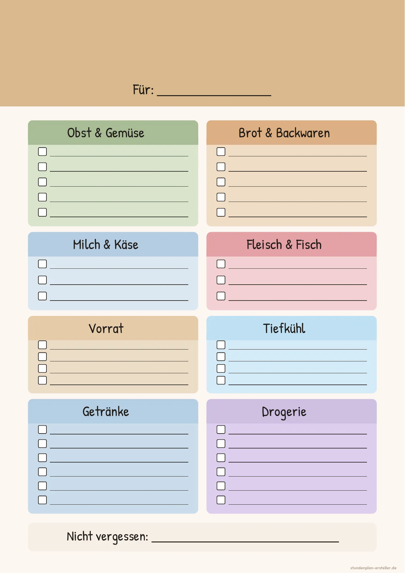 Einkaufsliste