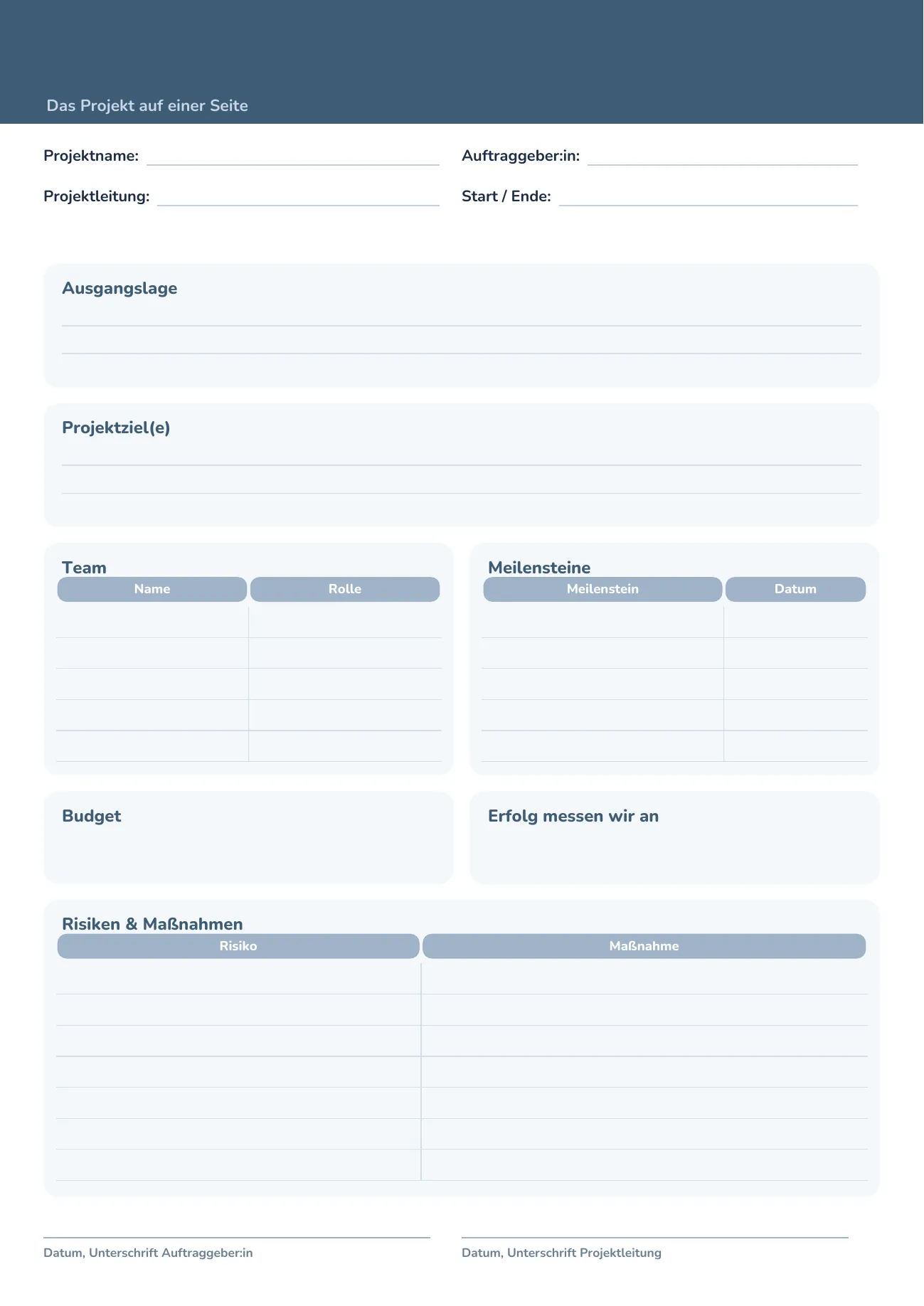Projektsteckbrief