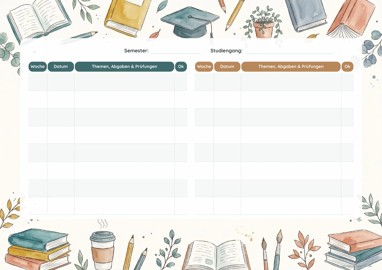 Semesterplaner Aesthetic
