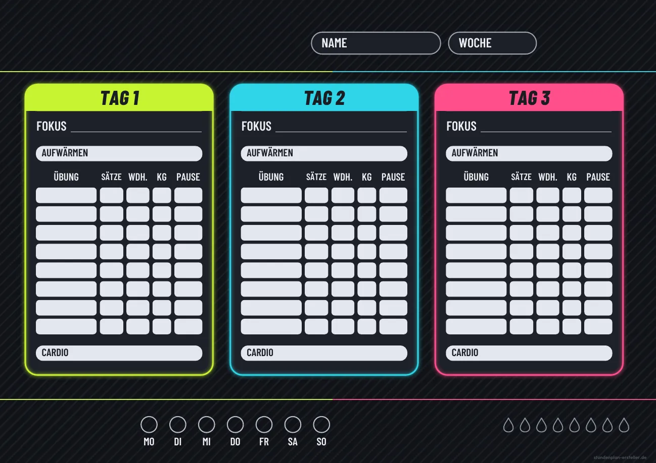 Trainingsplan Neon